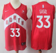 Raptors #33 Marc Gasol Red Basketball Swingman Earned Edition Jersey Nba