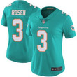 Dolphins #3 Josh Rosen Aqua Green Team Color Women's Stitched Football Vapor Untouchable Limited Jersey Nfl- Women's