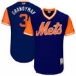 Men's New York Mets Curtis Granderson Grandyman Majestic Royal 2017 Little League World Series Players Weekend Stitched Nickname Jersey Mlb