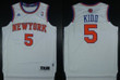 New York Knicks #5 Jason Kidd Revolution 30 Swingman 2013 White Jersey Nba
