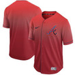 Men's Atlanta Braves Blank Red Drift Fashion Jersey Mlb