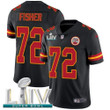 Nike Chiefs #72 Eric Fisher Black Super Bowl Liv 2020 Men's Stitched Nfl Limited Rush Jersey Nfl
