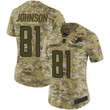 Nike Lions #81 Calvin Johnson Camo Women's Stitched Nfl Limited 2018 Salute To Service Jersey Nfl- Women's