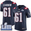 #61 Limited Marcus Cannon Navy Blue Nike Nfl Youth Jersey New England Patriots Rush Vapor Untouchable Super Bowl Liii Bound Nfl