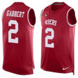 Men's San Francisco 49Ers #2 Blaine Gabbert Red Hot Pressing Player Name & Number Nike Nfl Tank Top Jersey Nfl