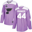 Blues #44 Chris Pronger Purple Fights Cancer Stanley Cup Champions Stitched Hockey Jersey Nhl