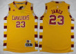 Youth Cleveland Cavaliers #23 Lebron James Yellow Throwback 2017 The Nba Finals Patch Jersey Nba