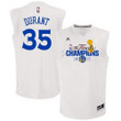 Men's Golden State Warriors #35 Kevin Durant White 2017 The Finals Championship Stitched Nba Adidas Swingman Jersey Nba