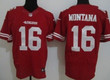 Nike San Francisco 49Ers #16 Joe Montana Red Elite Jersey Nfl