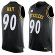 Nike Steelers #90 T. J. Watt Black Team Color Men's Stitched Nfl Limited Tank Top Jersey Nfl