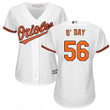 Women's Baltimore Orioles #56 Darren O'day White Home Stitched Mlb Majestic Cool Base Jersey Mlb- Women's