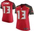 Women's Tampa Bay Buccaneers #13 Mike Evans Red Team Color Nfl Nike Game Jersey Nfl- Women's
