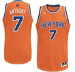 New York Knicks #7 Carmelo Anthony Orange Swingman Jersey Nba