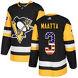 Adidas Penguins #3 Olli Maatta Black Home Authentic Usa Flag Stitched Nhl Jersey Nhl