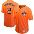 Men's Houston Astros 2 Alex Bregman Orange Drift Fashion Jersey Mlb