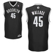 Brooklyn Nets #45 Gerald Wallace Black Swingman Jersey Nba