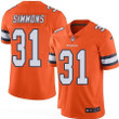 Men's Denver Broncos #31 Justin Simmons Orange 2016 Color Rush Stitched NFL Nike Limited Jersey NFL