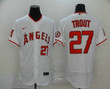 Men's Los Angeles Angels #27 Mike Trout White Stitched Mlb Flex Base Nike Jersey Mlb