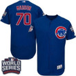 Cubs #70 Joe Maddon Blue Flexbase Collection 2016 World Series Bound Stitched Mlb Jersey Mlb