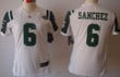 Nike New York Jets #6 Mark Sanchez White Limited Womens Jersey Nfl- Women's
