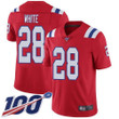 Nike Patriots #28 James White Red Alternate Men's Stitched Nfl 100Th Season Vapor Limited Jersey Nfl