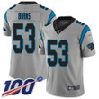 Nike Panthers #53 Brian Burns Silver Men's Stitched Nfl Limited Inverted Legend 100Th Season Jersey Nfl