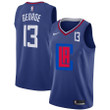 Clippers 13 Paul George Blue Nike City Edition Number Swingman Jersey Nba