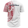 Texans Polynesian Baseball Jersey | Colorful | Adult Unisex | S - 5Xl Full Size - Baseball Jersey Lf
