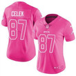Nike Eagles #87 Brent Celek Pink Women's Stitched Nfl Limited Rush Fashion Jersey Nfl- Women's