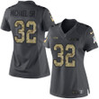 Women's Seattle Seahawks #32 Christine Michael Sr Black Anthracite 2016 Salute To Service Stitched NFL Nike Limited Jersey NFL- Women's