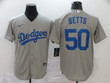 Men's Los Angeles Dodgers #50 Mookie Betts Gray Stitched Mlb Cool Base Nike Jersey Mlb
