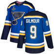 Blues #9 Doug Gilmour Blue Home Stanley Cup Champions Stitched Hockey Jersey Nhl