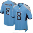 Men's Tennessee Titans #8 Marcus Mariota Nike Light Blue New 2018 Game Jersey Nfl