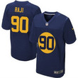 Men's Green Bay Packers #90 B.J. Raji Navy Blue Alternate Nfl Nike Elite Jersey Nfl