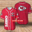 Personalize Baseball Jersey - Kansas City Chiefs Custom Name Full Printing Shirt, Kansas City Chiefs NFL Personalized Baseball Shirt, NFL Chiefs Baseball Jersey - Baseball Jersey LF