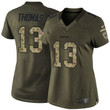 Women's Nike New Orleans Saints #13 Michael Thomas Green Stitched Nfl Limited 2015 Salute To Service Jersey Nfl- Women's