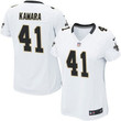 Women's Nike New Orleans Saints #41 Alvin Kamara White Stitched Nfl Elite Jersey Nfl- Women's