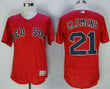 Men's Boston Red Sox #21 Roberto Clemente Retired Red Stitched Mlb 2016 Majestic Flex Base Jersey Mlb