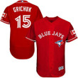 Toronto Blue Jays #15 Randal Grichuk Red Flexbase Collection Canada Day Stitched Mlb Jersey Mlb