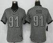 Women's Philadelphia Eagles #91 Fletcher Cox Nike Gray Gridiron Nfl Gray Limited Jersey Nfl- Women's