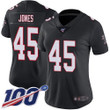 Nike Falcons #45 Deion Jones Black Alternate Women's Stitched Nfl 100Th Season Vapor Limited Jersey Nfl- Women's