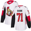 Adidas Men's Ottawa Senators #71 Gabriel Gagne White Away Nhl Jersey Nhl
