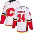 Men's Adidas Calgary Flames #24 Craig Conroy White Away Nhl Jersey Nhl