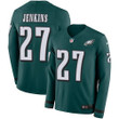 Nike Eagles 27 Malcolm Jenkins Midnight Green Team Color Men's Stitched Nfl Limited Therma Long Sleeve Jersey Nfl