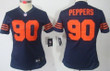 Nike Chicago Bears #90 Julius Peppers Blue With Orange Limited Womens Jersey Nfl- Women's