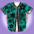 Coconut Palm Turtle Hibiscus Baseball Jersey | Colorful | Adult Unisex | S - 5Xl Full Size - Baseball Jersey Lf