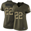 Women's Nike New Orleans Saints #22 Mark Ingram Green Stitched Nfl Limited 2015 Salute To Service Jersey Nfl- Women's