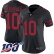 Nike 49Ers #10 Jimmy Garoppolo Black Alternate Women's Stitched Nfl 100Th Season Vapor Limited Jersey Nfl- Women's