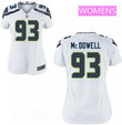 Women's 2017 Nfl Draft Seattle Seahawks #93 Malik Mcdowell White Road Stitched Nfl Nike Game Jersey Nfl- Women's
