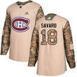 Adidas Canadiens #18 Serge Savard Camo Authentic 2017 Veterans Day Stitched Nhl Jersey Nhl